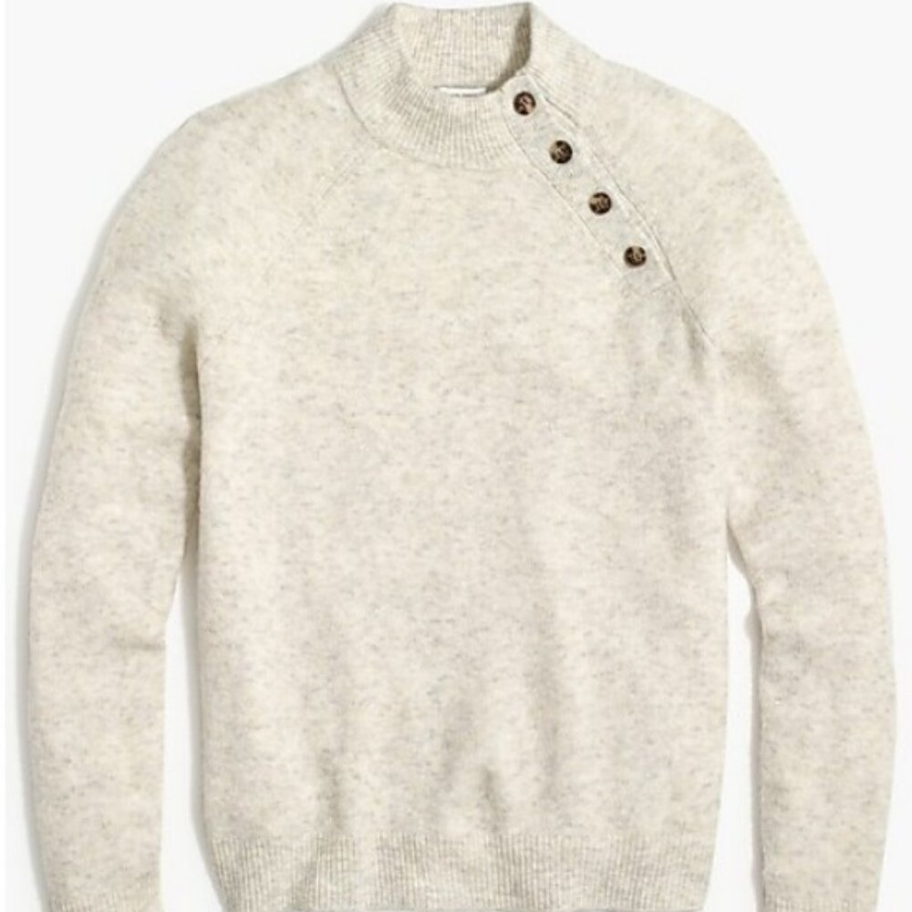 J Crew Factory Button Sweater in Extra-soft Yarn
